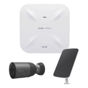 EZVIZ RGRAP6260(G)/BC1C/PS – Kit de Vigilancia Wi-Fi 6E / Access Point 1.775 Gbps / Cámara de Batería / Panel Solar 23.5% / IR 30 m (98.4 ft) / IP66