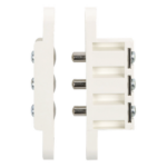 RCI - DORMAKABA 9501PT – Contacto de transferencia / 3 pines / 1.5 A / 13 x 71 mm / Latón niquelado / Acabado blanco / 1/2' x 2-3/4'