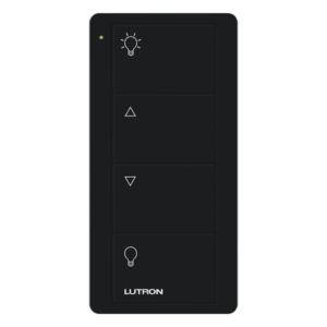 LUTRON ELECTRONICS PJ24BGBLL01 – Control de zona Pico / 4 botones: encender, subir, bajar, apagar / RF 431-437 MHz / batería CR2032 10 años / Caseta Wireless, RA2 Select, RadioRA 3, HomeWorks