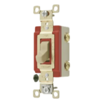 HUBBELL HUB-4902I – Interruptor de Palanca / 20 A / 120-277 V CA / Doble Polo / Grado Industrial / -40°C a 75°C / 131 ft Cable AWG #14-10 / Color Marfil