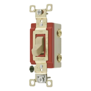 HUBBELL HUB-4902I – Interruptor de Palanca / 20 A / 120-277 V CA / Doble Polo / Grado Industrial / -40°C a 75°C / 131 ft Cable AWG #14-10 / Color Marfil