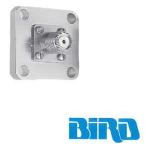 BIRD TECHNOLOGIES 4240-346 – Conector Mini UHF / Hembra QC Sin Soldar / Montaje 4 Perforaciones 18 mm / Cuerpo Niquelado