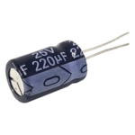 SYSCOM 0220M0025V – Capacitor Electrolítico Radial / 220 µF / 25 Vdc / 105 °C / 8 x 11 mm