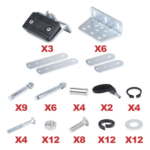 AccessPRO XBS-PK03-SET – Set de Accesorios para Brazos de Montaje / Ajuste Ergonómico / Soportes de Aluminio / Instalación Rápida / Diseño Compacto