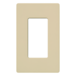 LUTRON ELECTRONICS CW1IV – Placa de Pared / 1 Espacio / Diseño Sin Tornillos Visibles / Color Marfil / Compatible con Atenuadores, Switches y Controles Pico
