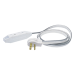 SURTEK SYS-136051 – Extensión Eléctrica Plana / 1 m (3.28 ft) / AWG 16 / Clavija Aterrizada 90° / SPT-3 / CCA