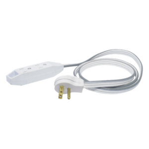 SURTEK SYS-136051 – Extensión Eléctrica Plana / 1 m (3.28 ft) / AWG 16 / Clavija Aterrizada 90° / SPT-3 / CCA