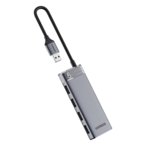 UGREEN 15548 – HUB USB 3.2 Gen1 / 4 Puertos USB-A / 5Gbps / Carcasa ABS+PC Metalizado / Cable Nylon 20cm / OTG / LED Indicador