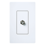 LUTRON ELECTRONICS CACJWH – Toma de Pared Coaxial / Conector Tipo F / 75 Ohm / Estilo Designer / Blanco Brillante