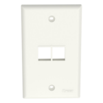 PANDUIT NK2FNIW – Placa de Pared Vertical / 2 Puertos Keystone / Diseño Plano / 69.8 x 114.3 mm / Blanco Mate