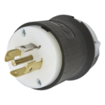 HUBBELL HUB-HBL-2511 – Clavija Industrial con Bloqueo de Media Vuelta / 20 A / 120/208 V CA / 4 Polos 5 Hilos / NEMA L21-20P / 2.75 in (69.85 mm) Alto / Grado Industrial
