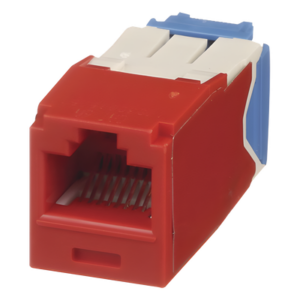 PANDUIT CJ6X88TGRD – Conector Jack RJ45 / Categoría 6A / 8P8C / Terminación TG / Sin herramienta de impacto / Color Rojo