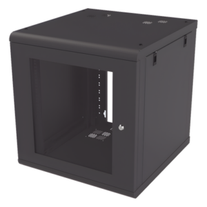 LINKEDPRO SR-1912-GN2G – Gabinete de Pared 12U / 635 mm Profundidad (2.08 ft) / Acero Reforzado Calibre 18 / Puerta Cristal Templado / Capacidad 100 kg