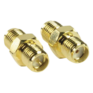 EPCOM TITANIUM TT-COU-SMA-RPF-SF – Adaptador Coaxial en Línea / SMA Hembra Inverso a SMA Hembra / Cuerpo Bronce Chapado en Oro / Aislante Teflón