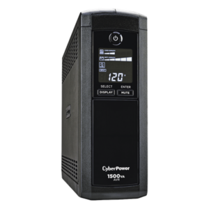 CYBERPOWER CP1500AVRLCD – UPS de 1500 VA/900 W, Topología Línea Interactiva, Entrada 120 Vca NEMA 5-15P, Tipo Mini Torre, Con 12 Tomas NEMA 5-15R