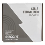 EPCOM POWERLINE CBLPV6B/50 – Cable Fotovoltaico / 16 mm² (6 AWG) / Cobre 106 Hilos / 2000 V DC / Rango -40°C a 120°C / Resistencia UV y Ozono / Rollo 50 m (164 ft)