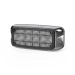 ECCO CD4080RB – Luz de Advertencia LED / Montaje en Superficie / Rojo/Azul / 10 LEDs / 12-24 VDC / Bisel Cromado / IP Resistente