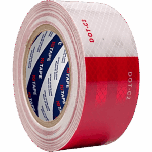 PRECISION PST-0C05-012 – Cinta Adhesiva Reflejante Antiderrapante de PVC / Color Rojo y Blanco / Espesor 0.8 mm / Ancho 50 mm / 5 m de Largo
