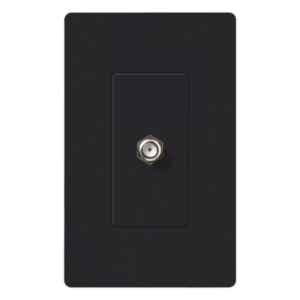 LUTRON ELECTRONICS SCCJMN – Salida de Pared Coaxial / Conector Tipo F 75 Ω / Apertura Designer / Sin Derating / Acabado Satinado Midnight