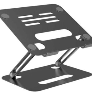 BLACKROCK LAP FLEX PRO Soporte Ajustable de Aluminio Para Laptop. Capacidad De Carga Maxima 5kg. Diseñado Para Laptops De Hasta 17.3 Rango De Altura Y Ángulo Ajustables.