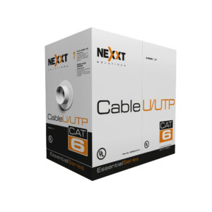 NEXXT AB356NXT41 Bobina de Cable Cat.6 UTP - revestimiento tipo CMX, 102M, 100 Cobre 24 AWG Interior, Gris