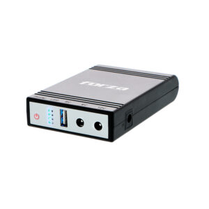 MINI UPS DE CC Y CARGADOR DE BATERÍA Mini UPS FORZA 24W (DC-140USB) – Batería de Litio 4…