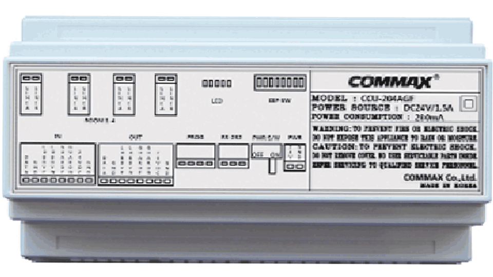 COMMAX CCU204AGF - Distribuidor para panel de audio modelo DR2AG, conecta hasta 4 Intercomunicadores o auriculares AP2SAG, conexión a 2 hilos, alimentación con fuente RF2A, solución - Image 5