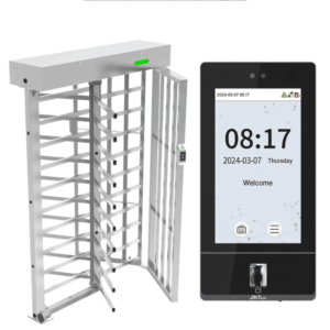 ZKTECO FHT3300SENSEFACE7APAK – Paquete de Torniquete de cuerpo completo y biometrico fac…