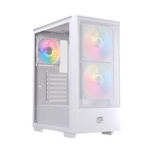 Gabinete EINAREX BY HY P100 RGB White – ATX – 3 Fans RGB – Cristal Templado Modelo EXCS-…