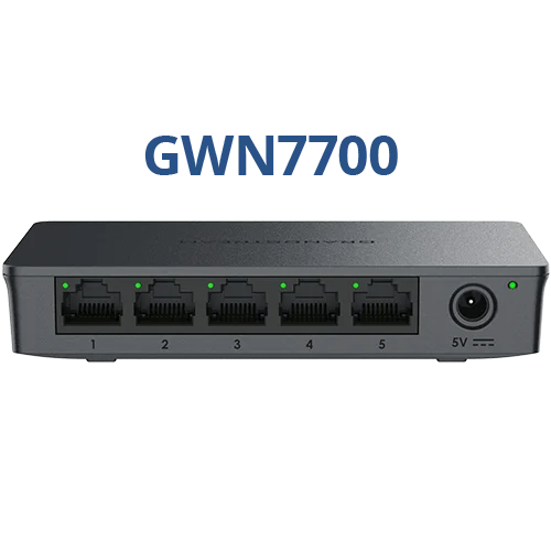 GRANDSTREAM GWN7700 - Switch No Administrable 5 Puertos Gigabit Ethernet/ Diseño Compacto/ Capacidad de 10Gbps de Switching/ Montaje en Pared o Uso de Escritorio/ Indicadores LED Por Puerto/ Carcasa de Plástico - Image 3