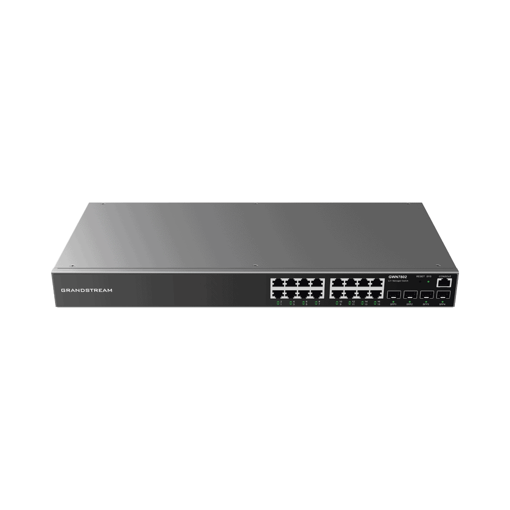 GRANDSTREAM GWN7802 - Switch Administrable Capa 2/ 16 Puertos Gigabit/ 4 Puertos Uplink SFP/ Compatible con Administración a través de GWN Cloud/ Conmutación de Hasta 40 Gbps - Image 3