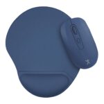 PC-045397 Kit de Mouse Inalámbrico Bluetooth 2.4GHz + Tapete Bonet Color: Azul Indigo | PERFECT CHOICE