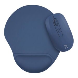 PC-045397 Kit de Mouse Inalámbrico Bluetooth 2.4GHz + Tapete Bonet Color: Azul Indigo | PERFECT CHOICE
