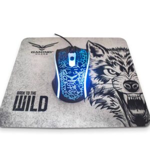 Kit Mouse + Mousepad Naceb Technology NA-632 - Multi, 4 botones, USB, Óptico, 1200 DPI