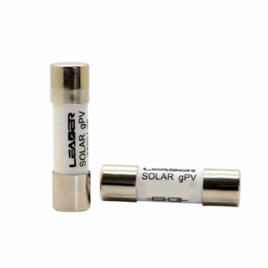 LEADER Fusible Fotovoltaico BX0234-25A / 1000/1500 VDC / Alta Capacidad de Ruptura 20 kA/ Protección para Sistemas fotovoltaicos / protección gPV / 10x38 mm / estándar IEC 60269-6