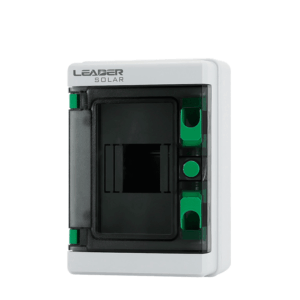 LEADER  HA-4P - Caja de Distribución de 4 espacios IP65 / Uso Exterior protección UV / Ideal para Sistemas Eléctricos y Fotovoltaicos / Instalación flexible / Montaje riel din