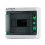 LEADER  HA-8P - Caja de Distribución de 8 espacios IP65 / Uso Exterior protección UV / Ideal para Sistemas Eléctricos y Fotovoltaicos / Instalación flexible / Montaje riel din
