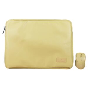 PC-911883 Kit de Mouse Inalámbrico + Funda para Laptop 15.6 pulgadas Cannoli Color: Taupe | PERFECT CHOICE