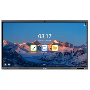 ZKTECO SC02-I365A - Pantalla Digital Interactiva de 65 pulgadas con 4K UHD, Android 14, Cámara de 48 MP, Matriz de 8 Micrófonos, Wi-Fi 6, Bluetooth 5.0, NFC, Hasta 50 Puntos Táctiles y Windows 11 Opcional con Módulo OPS