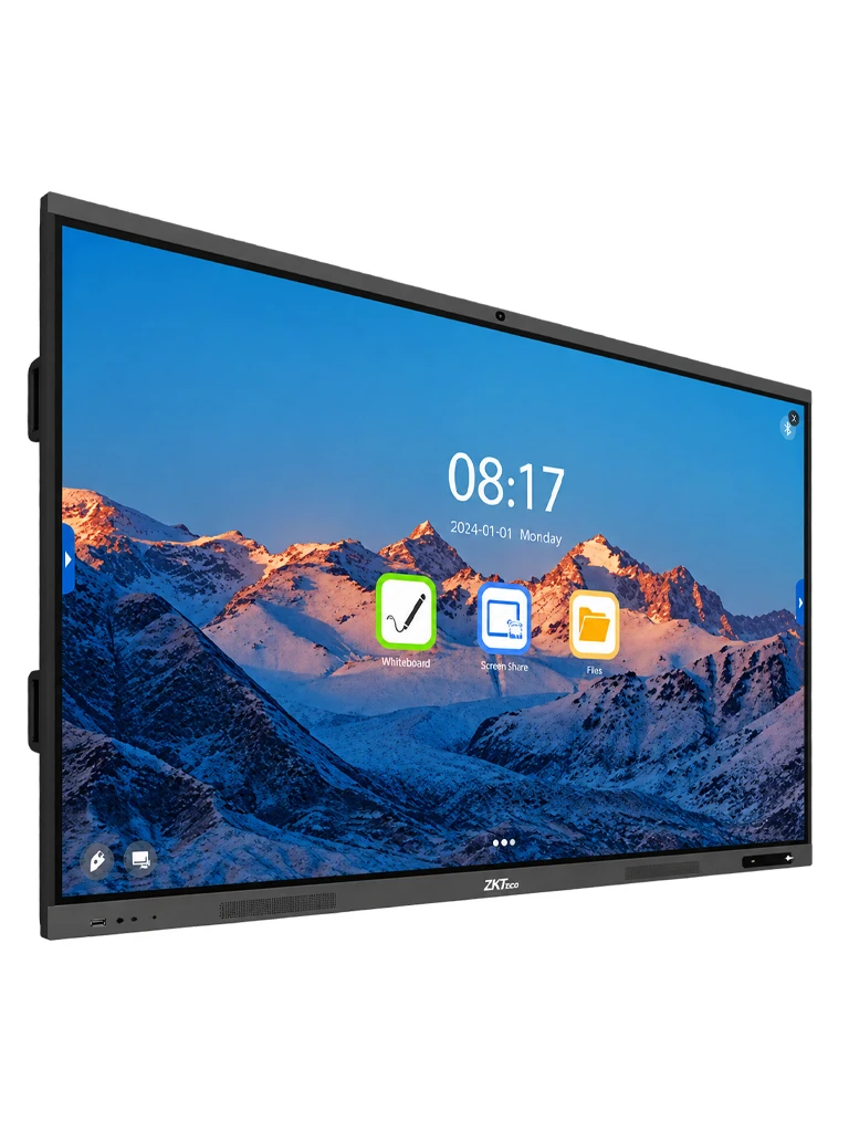 ZKTECO SC02-I365A - Pantalla Digital Interactiva de 65 pulgadas con 4K UHD, Android 14, Cámara de 48 MP, Matriz de 8 Micrófonos, Wi-Fi 6, Bluetooth 5.0, NFC, Hasta 50 Puntos Táctiles y Windows 11 Opcional con Módulo OPS - Image 2
