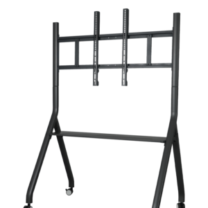 ZKTECO ZK-MS01 – Soporte Móvil para Pantallas de 55 a 86 Pulgadas con Capacidad de hasta 130 kg, Ruedas Giratorias de 360° y Acabado Negro
