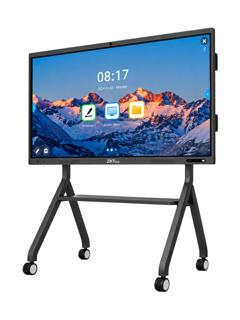 ZKTECO ZK-MS01 – Soporte Móvil para Pantallas de 55 a 86 Pulgadas con Capacidad de hasta 130 kg, Ruedas Giratorias de 360° y Acabado Negro - Image 5