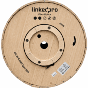 LINKEDPRO LP-MINI-8006/4KM – Carrete de 4 Kilómetros de Fibra Óptica Aérea Mini ADSS (ASU) G.652D, Monomodo de 6 Hilos, Exterior, Span 80, Loose Tube