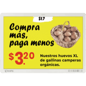 ZKC75B – Etiqueta Electrónica de Estante / Pantalla E-Ink 7.5 Pulgadas / Bluetooth / Baj…