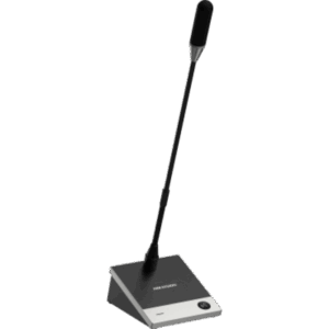 HIKVISION DS-QAPMGR-N – Micrófono Gooseneck de Red / Electret Ø14 mm Chapado en Oro / 48 kHz 24-bit / 20 Hz-20 kHz / SNR 73 dB / PoE 3.6 W / AES67 / DSP Integrado