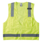 KLEIN TOOLS 60268 – Chaleco de seguridad reflectante / Talla XL / ANSI/ISEA 107-2015 Tipo R Clase 2 / Pecho 44''-50'' (111,8-127 cm) / Amarillo alta visibilidad