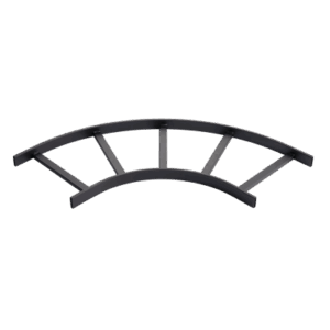 HOFFMAN L90HB15BLK – Accesorio de Escalerilla / Curva Horizontal 90° / 15 in (381 mm) de Ancho / Acero Calibre 16 / Acabado Negro RAL 9005
