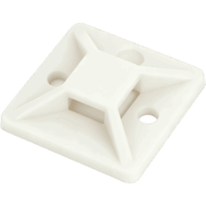 LINKEDPRO LP-BASE-CIN-40 – Base Autoadhesiva para Cincho / 4 Direcciones / 40 × 40 mm / Nylon 66 / UL 94V-2 / 100 Piezas