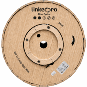 LINKEDPRO LP-MINI-8024/4KM – Carrete de 4 Kilómetros de Fibra Óptica Aérea Mini ADSS (ASU) G.652D, Monomodo de 24 Hilos, Exterior, Span 80, Loose Tube