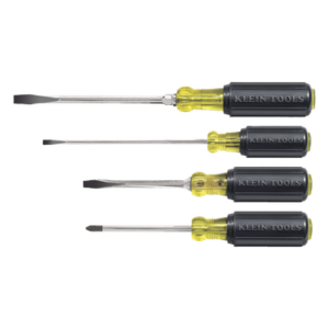 KLEIN TOOLS 85105 – Juego de Desarmadores / Phillips / Plano / Cabinet / 4 Piezas / Mang…